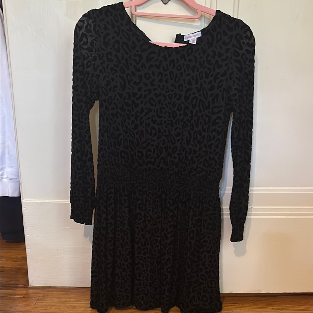 Ella Moss Black Animal Print Dress